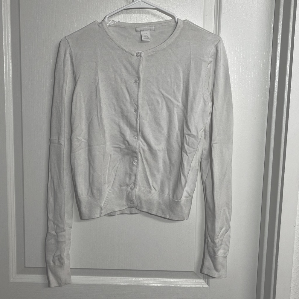 M White long sleeve cardigan